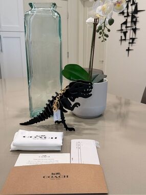 Coach Large Rexy Skeleton Bag Charm (Black)